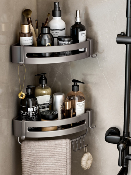 Bathroom Rack Triangular - Black